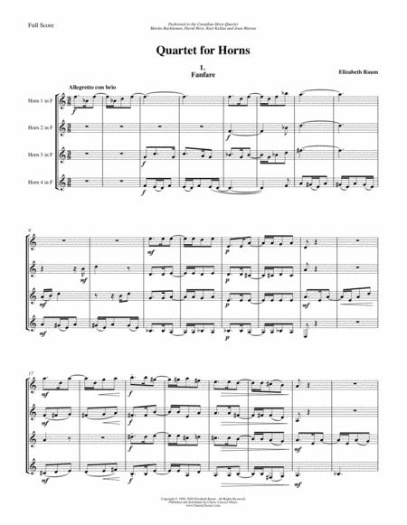 Quartet For Horns Sheet Music