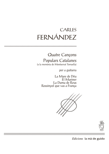 Quatre Canons Populars Catalanes Sheet Music