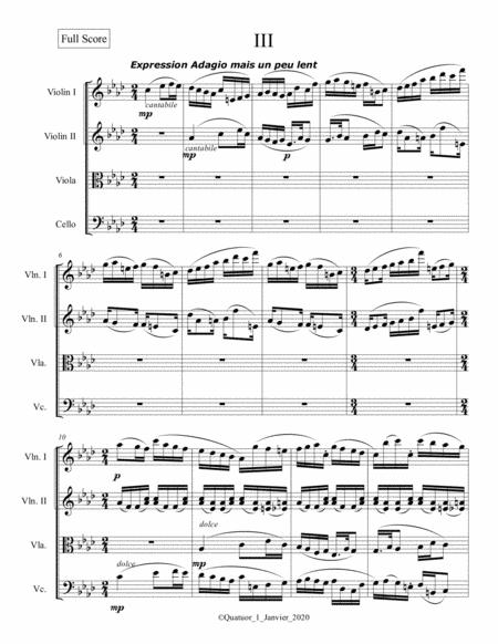 Free Sheet Music Quatuor N 1 Mvt 3