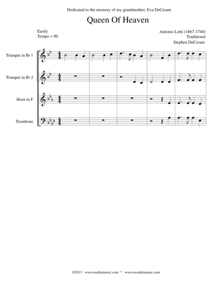 Queen Of Heaven Sheet Music