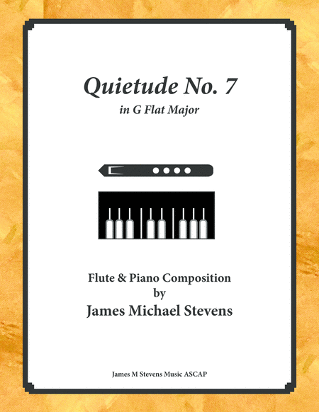 Free Sheet Music Quietude No 7 Flute Piano