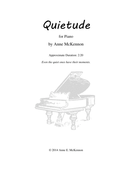 Quietude Sheet Music