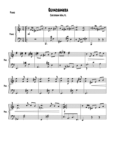 Free Sheet Music Quinceaera Sweet Sixteen