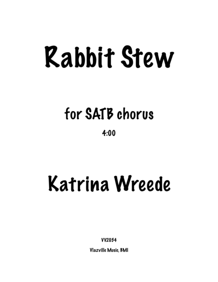 Rabbit Stew Sheet Music