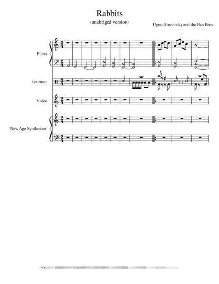 Free Sheet Music Rabbits Unabridged