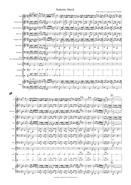 Radetzky March For School Concert Band Sheet Music