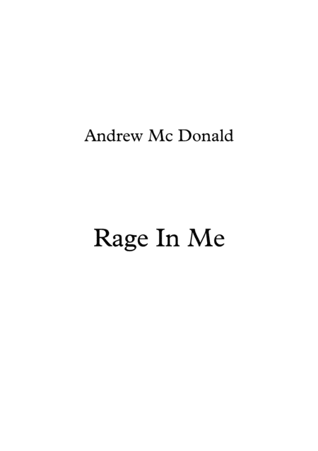 Rage In Me Sheet Music