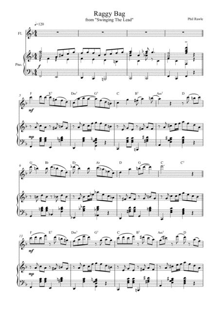 Free Sheet Music Raggy Bag Flute Solo