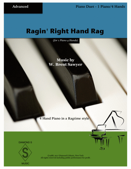 Ragin Right Hand Rag Piano Duet 1 Piano 4 Hands Sheet Music