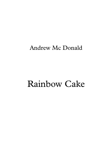 Rainbow Cake Sheet Music