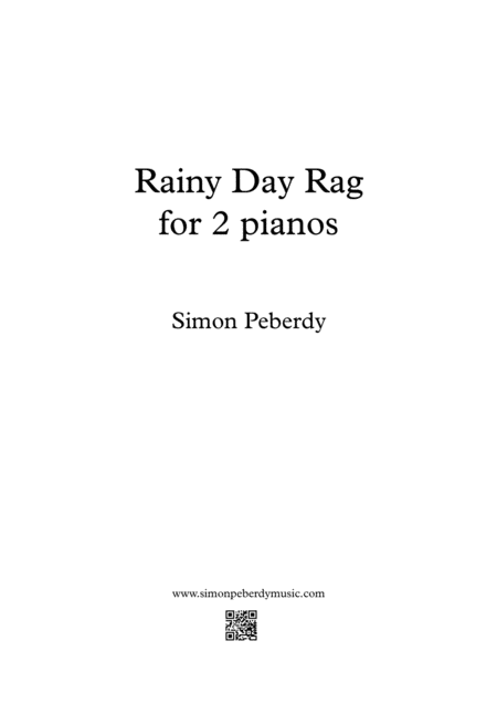 Free Sheet Music Rainy Day Rag For 2 Pianos 4 Hands