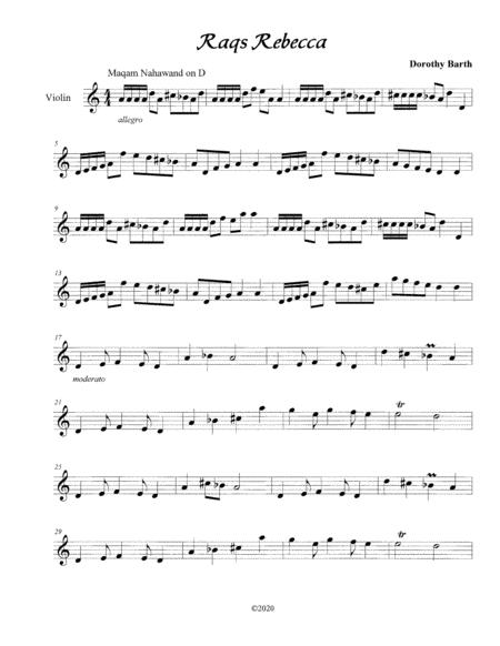 Raqs Rebecca Original Belly Dance Music Sheet Music