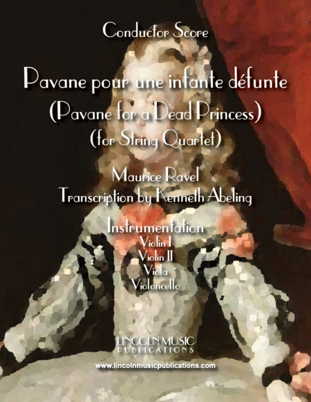Free Sheet Music Ravel Pavane For A Dead Princess For String Quartet
