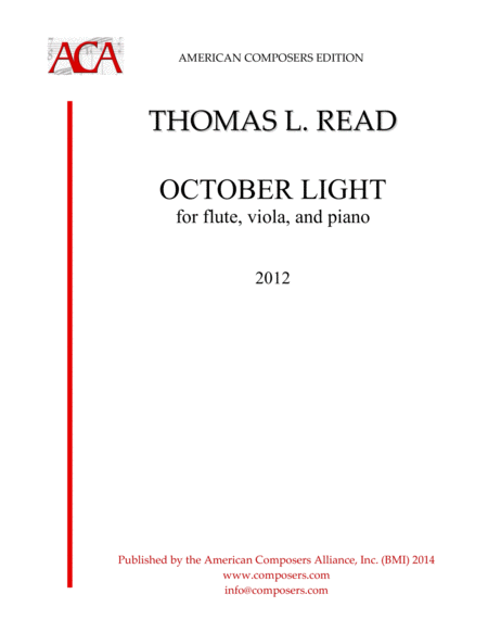 Read October Light Sheet Music