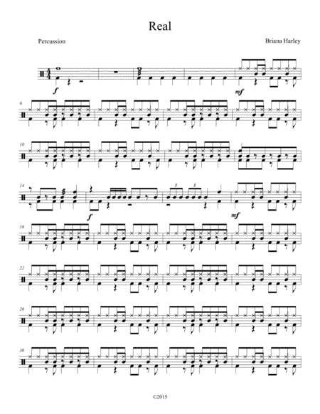 Free Sheet Music Real Percussion