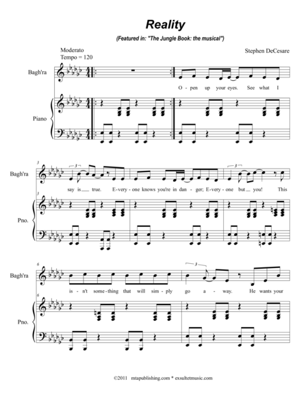 Free Sheet Music Reality