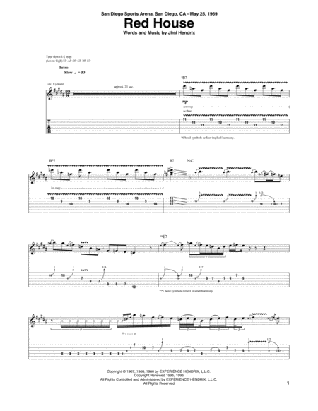 Red House Sheet Music