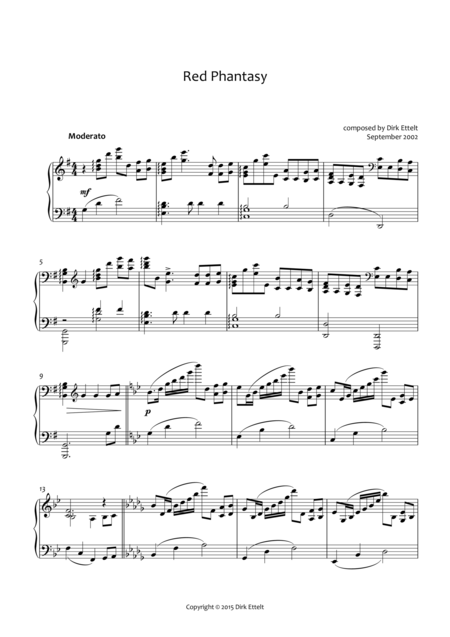 Free Sheet Music Red Phantasy