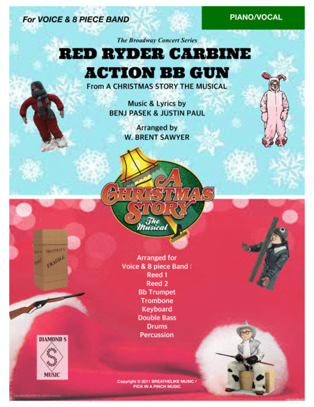 Red Ryder Carbine Action Bb Gun From A Christmas Story The Musical Vocal 8 Piece Band Piano Vocal Part Only Sheet Music