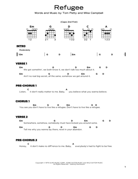 Refugee Sheet Music