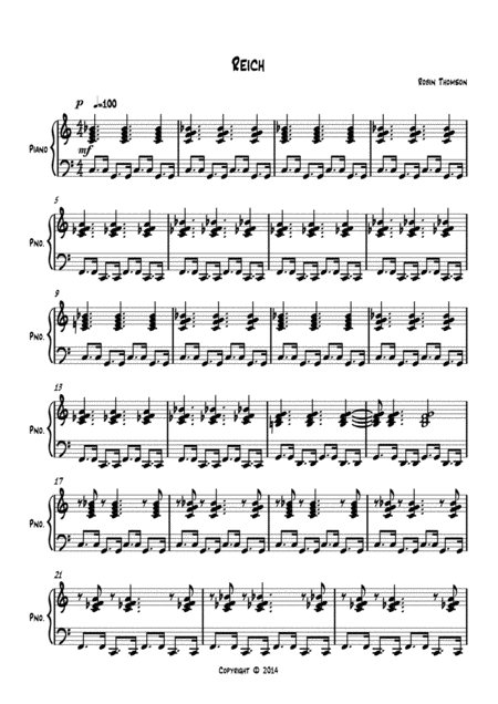 Reich Sheet Music