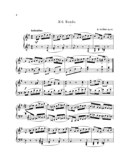 Free Sheet Music Reinhold Gliere Rondo Op 43 No 6 Complete Version