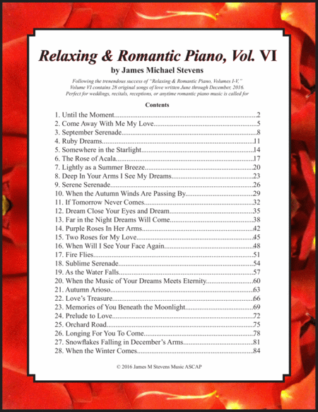 Relaxing Romantic Piano Vol Vi Sheet Music