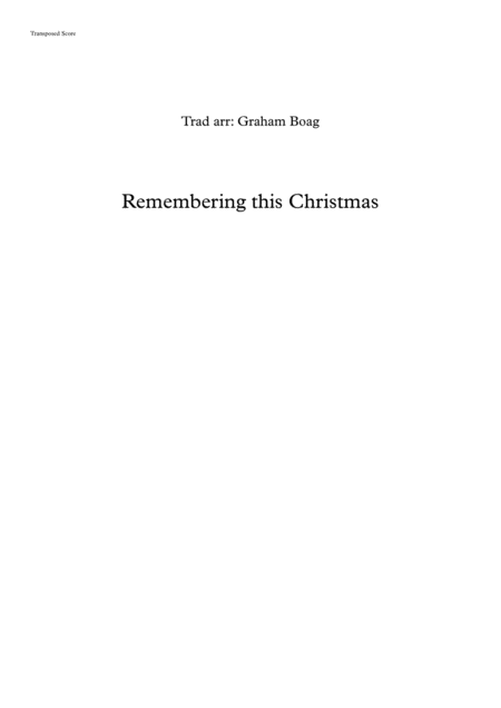 Remembering This Christmas For Orchestra Sheet Music