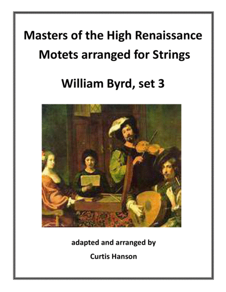 Renaissance Motets Arranged For Strings Byrd Set 3 Sheet Music