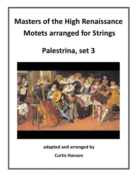 Renaissance Motets Arranged For Strings Palestrina Set 3 Sheet Music