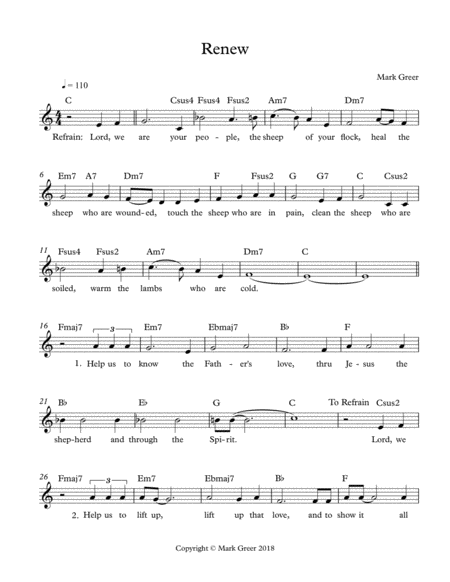 Renew Sheet Music