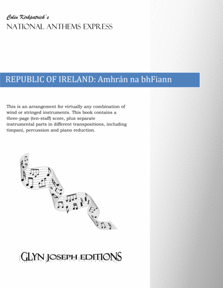 Republic Of Ireland National Anthem Amhrn Na Bhfiann Sheet Music