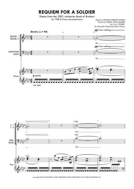 Requiem For A Soldier Sheet Music