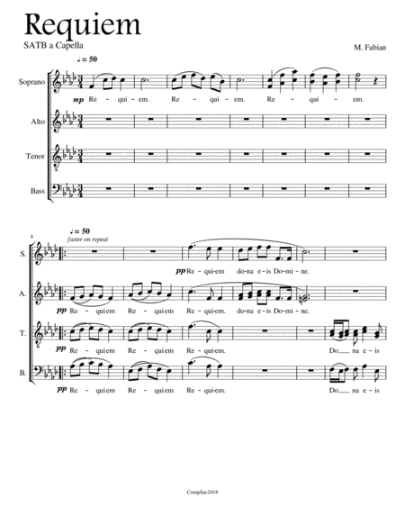 Requiem Satb A Cappella Sheet Music