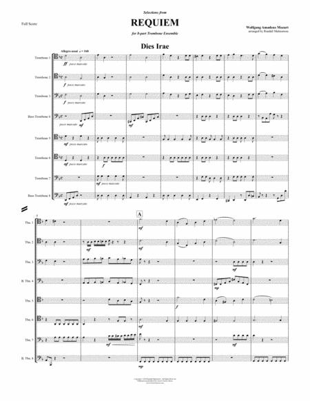 Requiem Selections For 8 Part Trombone Ensemble Sheet Music