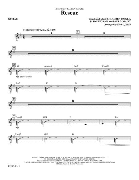 Rescue Arr Ed Lojeski Guitar Sheet Music