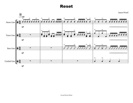 Reset Drumline Cadence Sheet Music