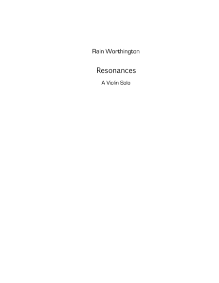 Free Sheet Music Resonances Solo Violin