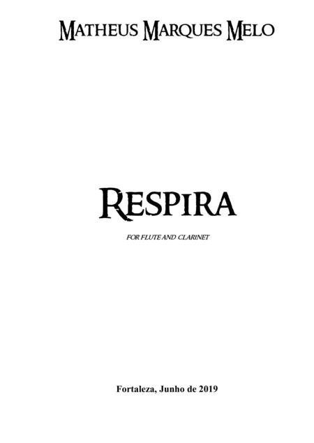 Respira Para Flauta E Clarinete Sheet Music