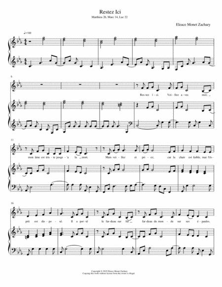 Free Sheet Music Restez Ici