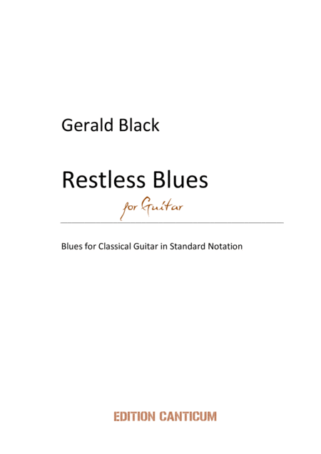 Free Sheet Music Restless Blues