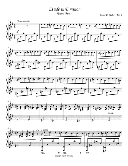 Restless Hands Sheet Music