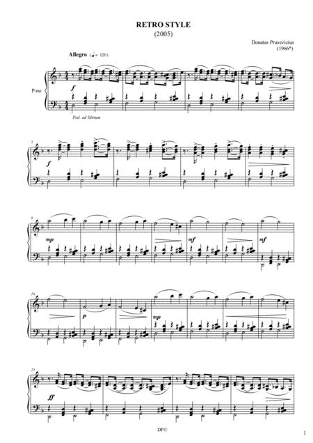 Retro Style Sheet Music