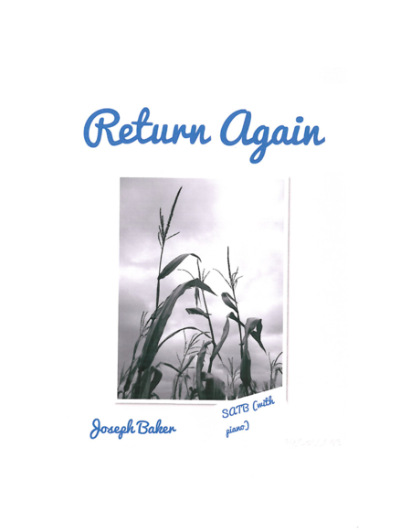 Return Again Sheet Music