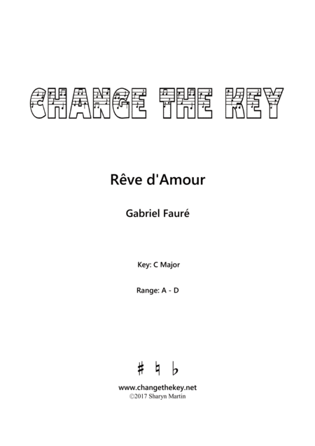 Free Sheet Music Reve D Amour C Major