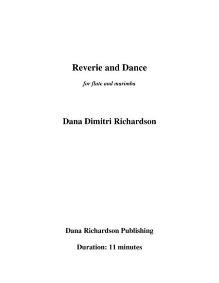 Free Sheet Music Reverie And Dance For Flute And Marimba