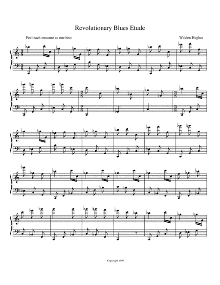 Revolutionary Blues Etude Sheet Music