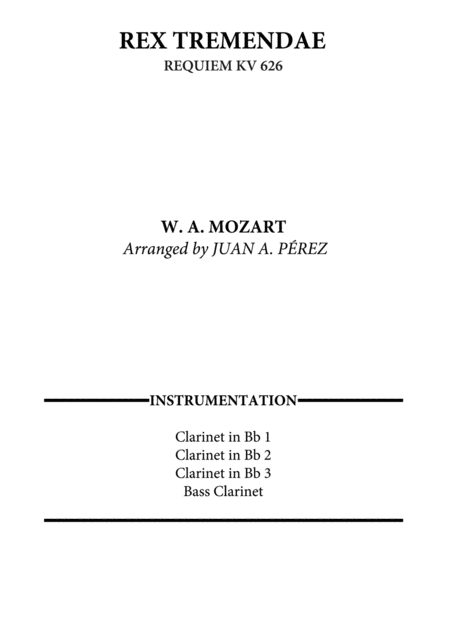 Rex Tremendae Sheet Music