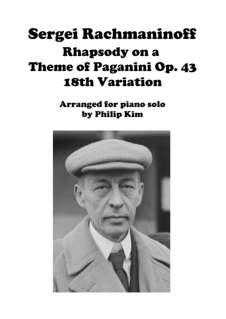 Rhapsody On A Theme Of Paganini Op 43 18th Variation For Solo Piano Sheet Music