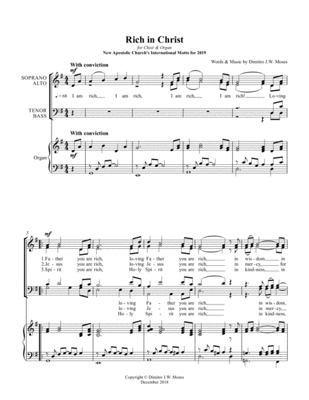 Rich In Christ Sheet Music